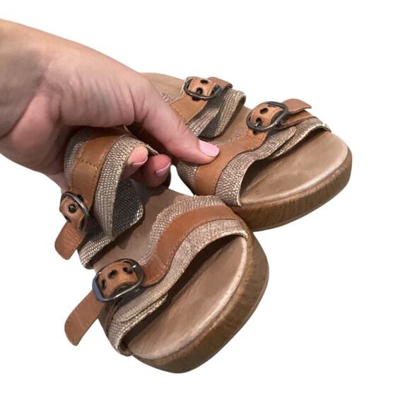 Dansko Jessie Sand Beige Lizard Slides Wedge Sandal EU 41 US 10.5 11 Neutral Tan - Picture 6 of 10